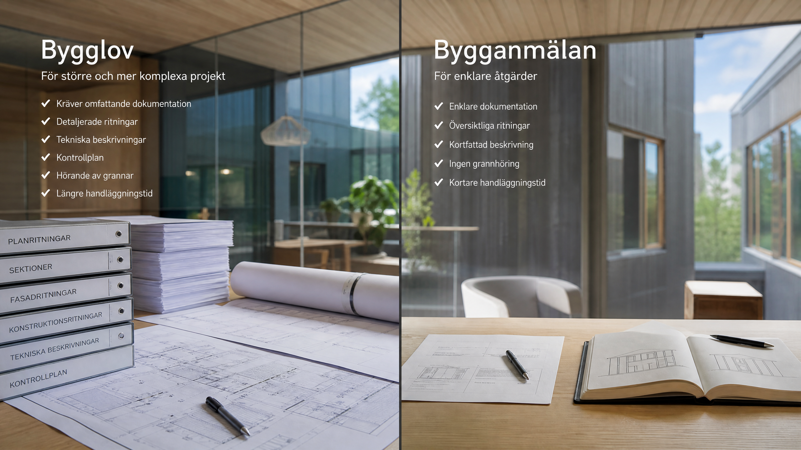 Skillnad mellan bygglov och bygganmälan